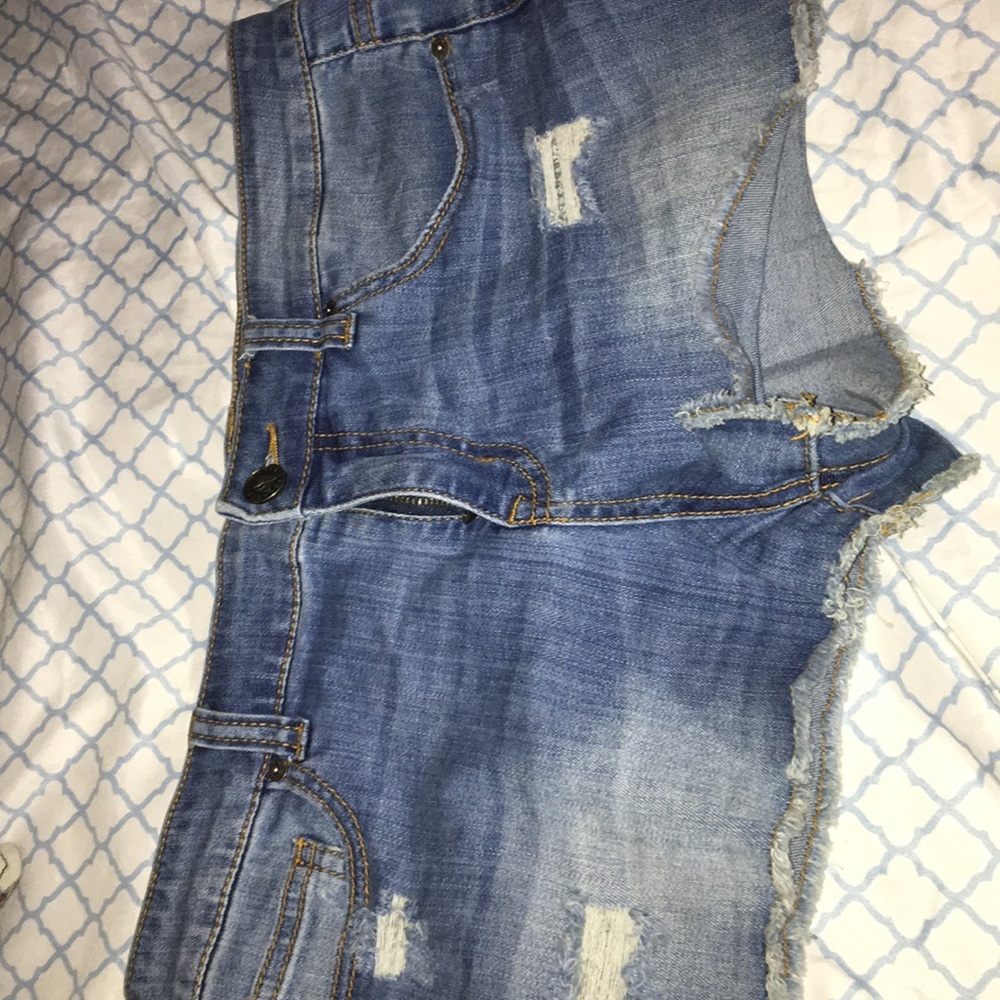 Denim booty shorts